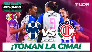 Resumen y goles | Monterrey vs Toluca | Liga Mx Femenil-CL2024 J8 | TUDN
