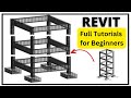 Revit structure tutorials for beginners || Full model with rebar in Minutes