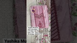 Yashika Trends Muskaan Karachi Self Embroidered Work | Cotton Dress Material | @ 535/- Only | Best ₹