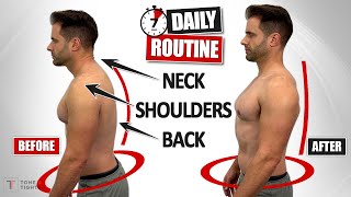 The PERFECT 7-Minute Daily Posture Routine (Fix Neck and Back Pain)