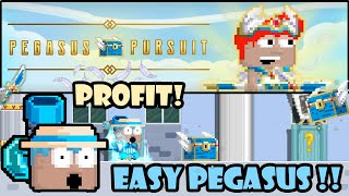 BEST PEGASUS PURSUIT PROFIT 🦄 + PEGASUS CHESTS OPENING!! | GrowTopia Profit 2025