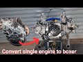 I converted the regular YAMAHA engine into a BMW Boxer