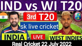 🔴LIVE : India vs West Indies Live || T20 match || 2nd T20