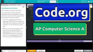 Code.org Lesson 5.1 Selection Sort | Tutorials with Answers | Unit 8 CSA
