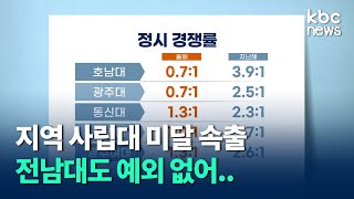 정시 마감했더니..지방 사립대 미달 '속출' / kbc뉴스