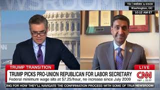 Ro Khanna on CNN Newsroom with Jim Acosta calling for bipartisanship allocating federal spending