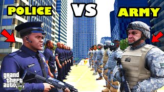 Franklin's ARMY vs The POLICE  Biggest Battle In GTA 5 | SHINCHAN and CHOP IN TAMIL