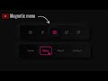 Create magnetic menu on MouseMove in javascript - GSAP tutorial