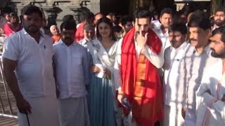 Akhil Akkineni and Nidhi Agarwal Special Prayers at Tirumala | TFPC