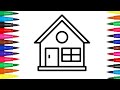 new home! how to draw a colourful video step by step by tutorial drawing ideas for kids drawingvideo