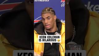 New Bills rookie WR Keon Coleman's first press conference is comedy 😂 (via @wkbwbuffalo)