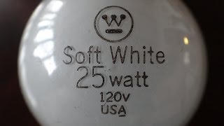 Old Westinghouse 25watt Soft White Light Bulb