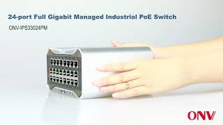 New product 24-Port gigabit managed industrial PoE switch