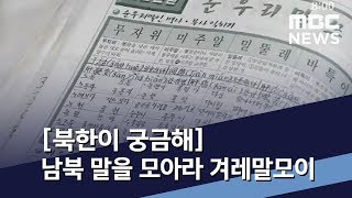 [북한이 궁금해] 남북 말을 모아라 겨레말모이 / MBC 통일전망대 (2019년 10월 12일)