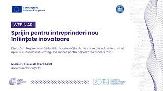 [Webinar] Sprijin pentru întreprinderi nou înființate inovatoare