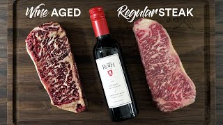 24hrs Wine Aged Steak Experiment | Guga Foods