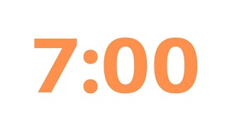 7 Minute - Simple Countdown Timer - Orange Numbers