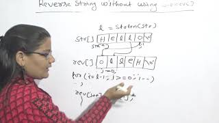 C Program to reverse string without using Strrev() function Lec-55|C Programming Tutorial in Hindi