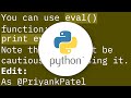 Python convert a string to a logic operator
