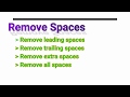 Excel quickly remove or trim leading, trailing and extra spaces