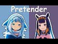 【Hololive Song / Gura and Ina Duet 合唱 Sing】Official髭男dism - Pretender (with Lyrics)