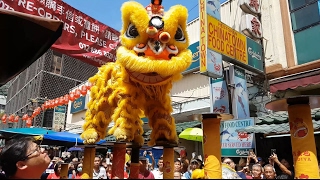 CNY2017 (Cap Go Meh) 闹元宵 #1 ~ Khuan Loke 群乐 Acrobatic Lion Dance (舞獅 Múa Lân)  @ Petaling Sreet (4K)