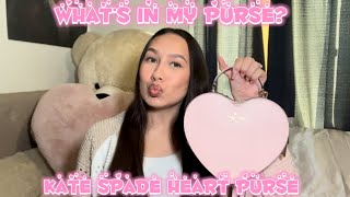 What’s in my Purse? Kate Spade Heart Purse 🩷
