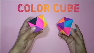 Creative Craft l Color Cube l How To Make a Easy Paper Cube