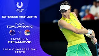 Ajla Tomljanovic v Natalija Stevanovic Extended Highlights | United Cup 2024 Quarterfinal