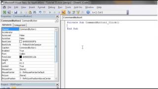 Excel 2010 VBA Tutorial 54 ActiveX Controls Command Button
