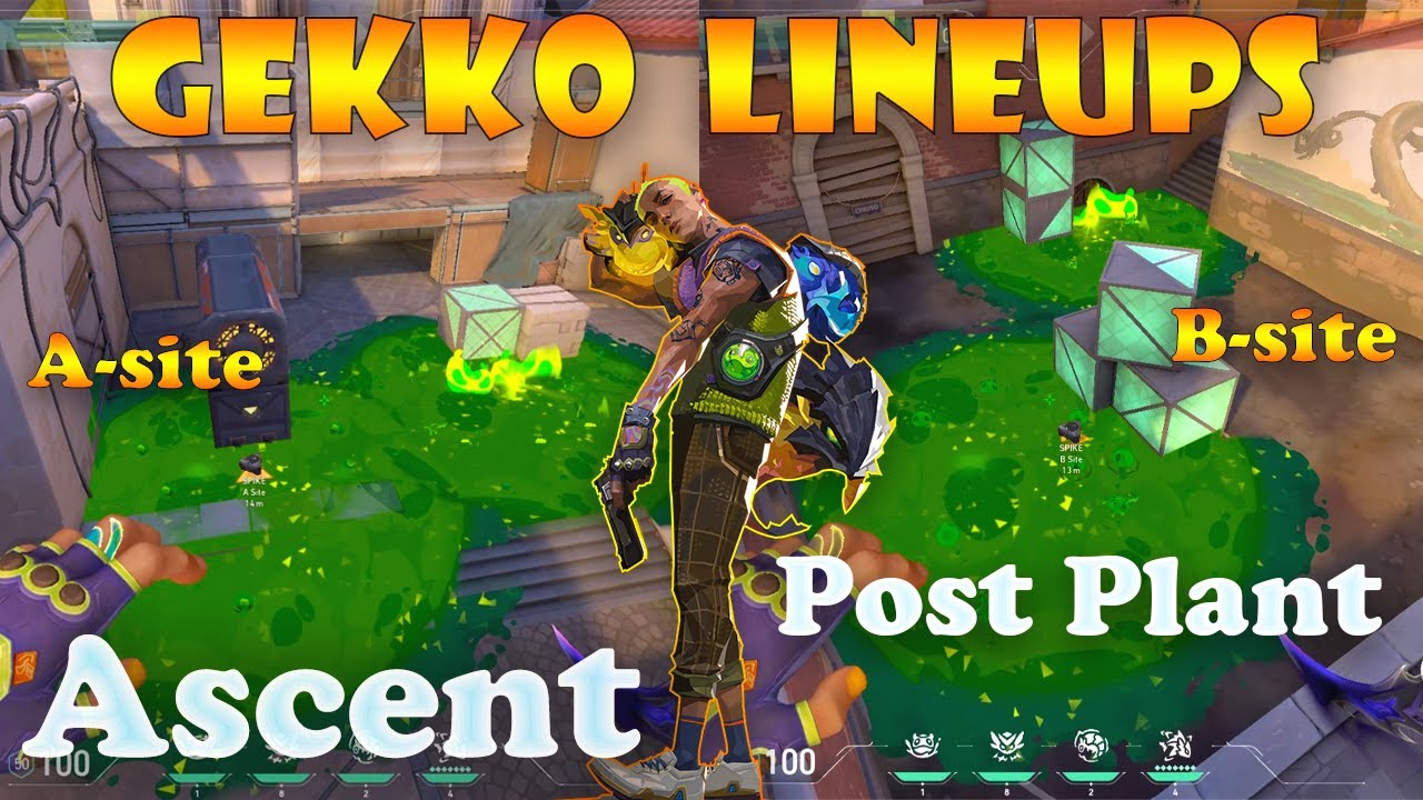 Top 15 Ascent Gekko Post Plant Lineups | Gekko Lineups Ascent | Gekko ...