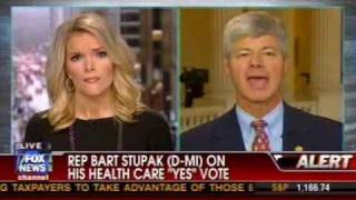 Rep. Bart Stupak interviewed on Fox News by Megyn Kelly, 3/22/10