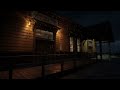 walking in the rain at night in red dead redemption 2 valentine relaxing rain ambience