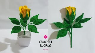 How To Make Crochet Small Rose Flower Tutorial