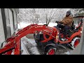 2020 Kubota BX23s with a Land Pride SPL0560 Snow Pusher