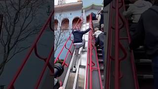 Tricky Escalator Climb #shortsfeed #shortsviral #trendingshorts #shorts