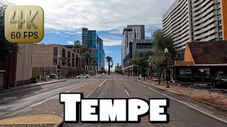 Driving Around Arizona State University Campus in Tempe, Arizona