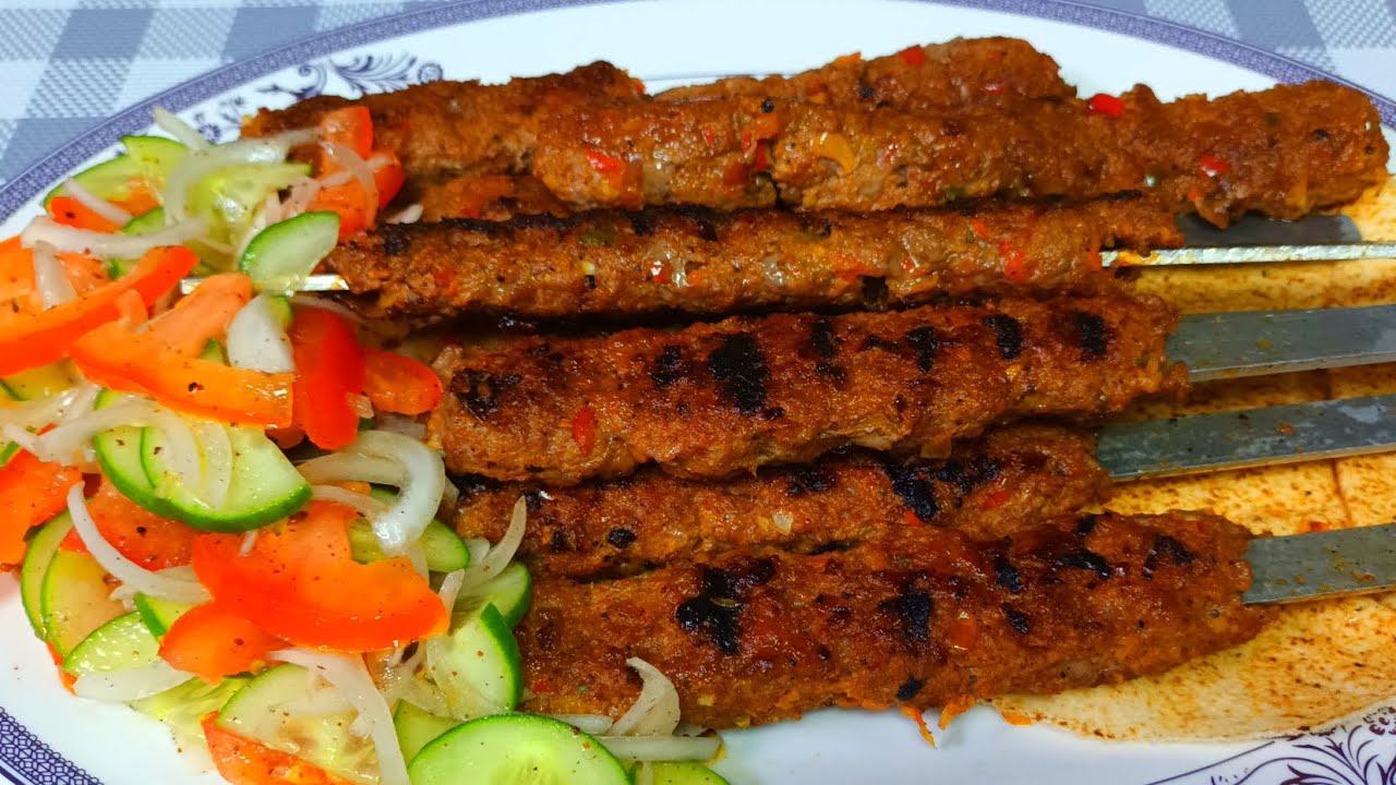 Turkish Adana Kebab / Quick And Easy / Pan Grilled - YouTube