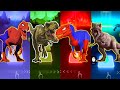 JurassicWorld Indomus Rex🆚The Tyranosaurus🆚The Indoraptor Spider🆚The T-rex Coffindance Song TilesHop