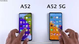 SAMSUNG A52 vs A52 5G Speed Test \u0026 Ram Management