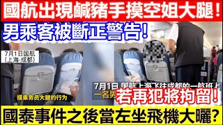 🔴國航出現鹹豬手摸空姐大腿！男乘客被斷正警告！若再犯將拘留！國泰事件之後當左坐飛機大曬？｜CC字幕｜Podcast｜日更頻道