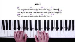 Goodness of God (4 Chords Play-Along) - Easy Piano Tutorial in G | Part 2 #piano #pianotutorial