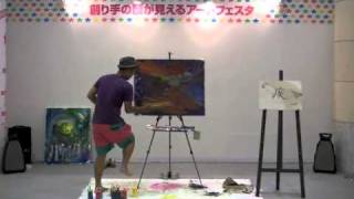 TOMOYAARTSライブペイント2010.8＠汐留