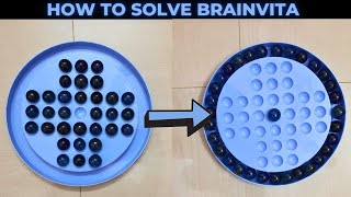 How to solve Brainvita/Marble Solitaire/Peg Solitaire game in simple steps