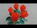 DIY Bunga Mawar dari PLASTIK KRESEK |How to make roses from plastic bags, beautiful and easy