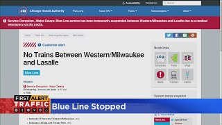 CTA Blue Line Service Temporarily Suspended Between Milwaukee Avenue And LaSalle Street Due To Medic