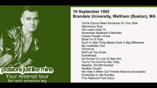 Morrissey - September 19, 1992 - Waltham, MA (Full Concert) LIVE