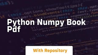 python numpy book pdf