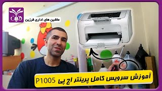 آموزش سرویس پرینتر اچ پی p1005 : باز و بسته کردن و جمع کردن پرینتر hp p1005 مشابه 1102