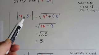 Algebra II  7.8B, Absolute Values of Complex Numbers